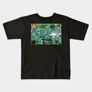 ELECTRONIC SMURF ART PRINTS Kids T-Shirt